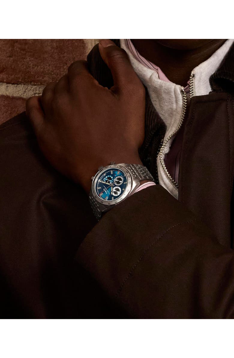 Timex<sup>®</sup> Waterbury Traditional Chronograph Bracelet Watch, 41mm, Alternate, color, Silver