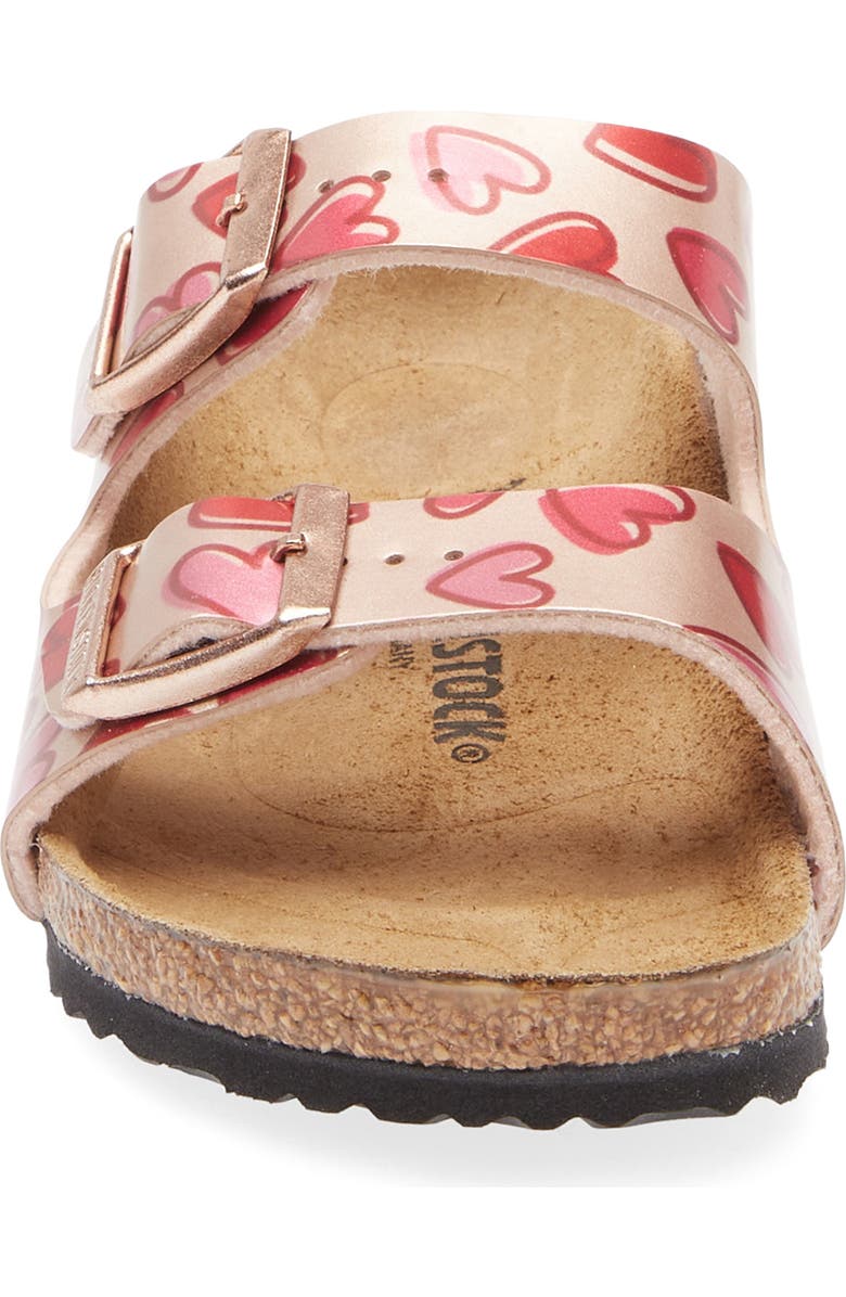 Birkenstock Kids' Arizona Slide Sandal, Alternate, color, Copper Metallic