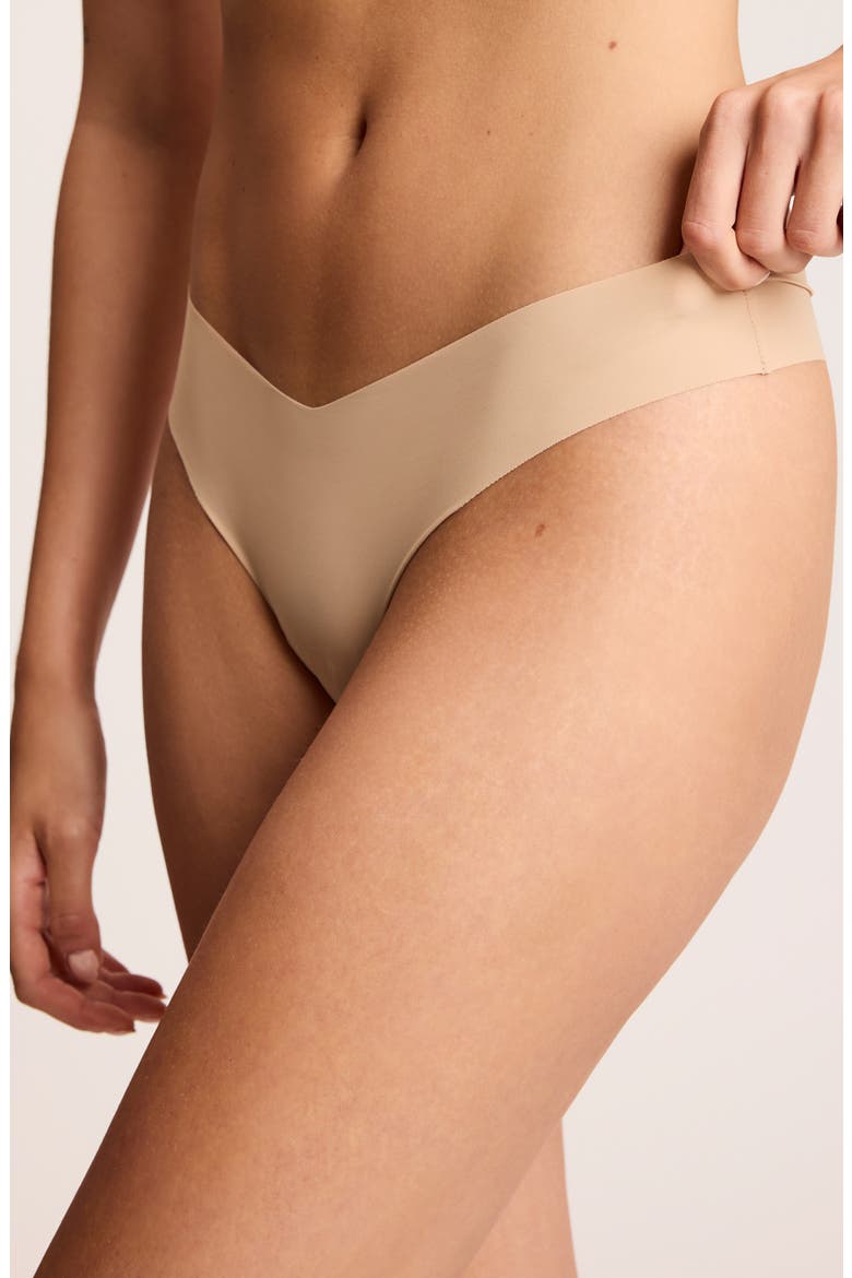 Microfiber Thong, Alternate, color, BEIGE
