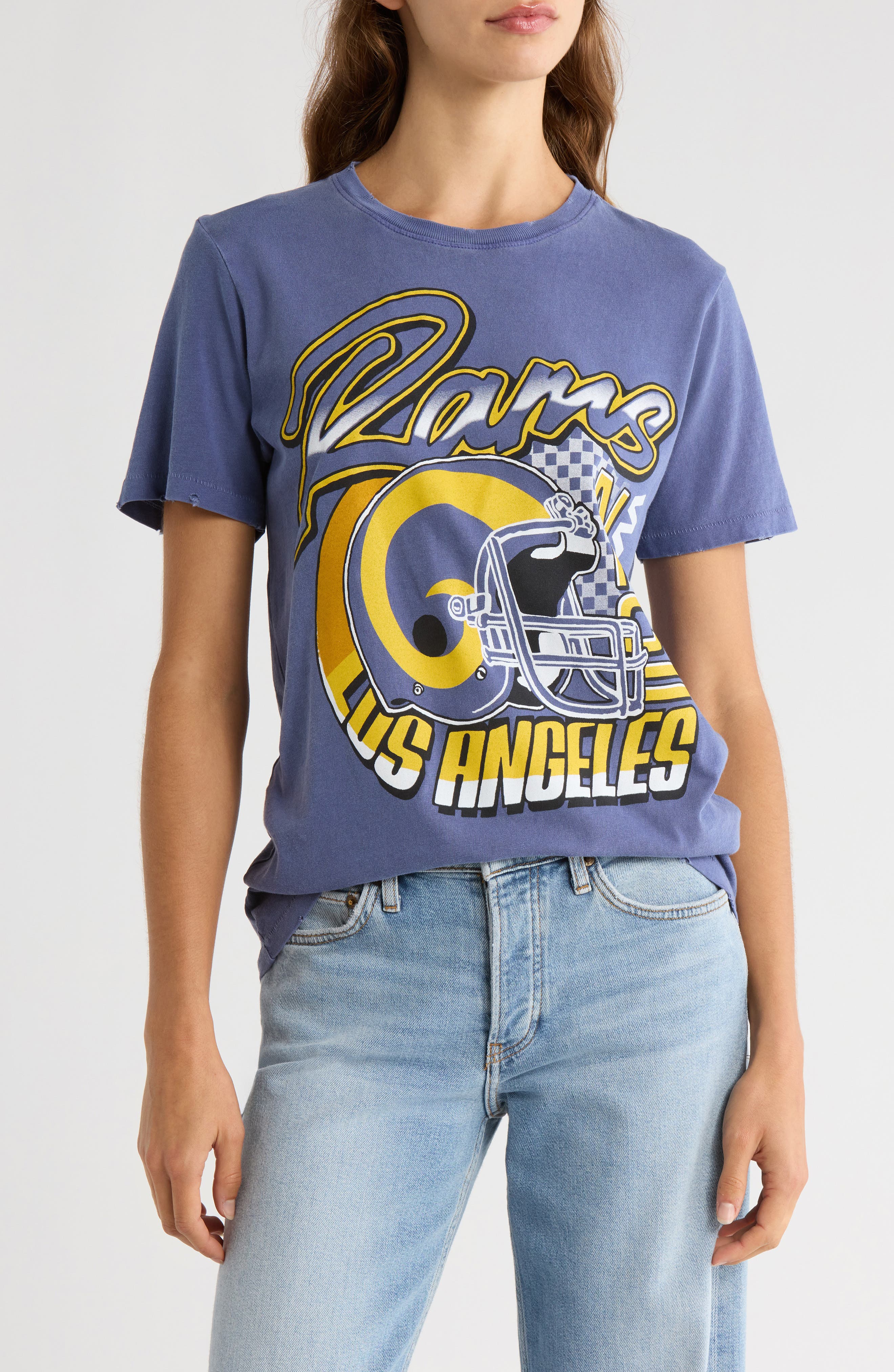 Junk Food Los Angeles Rams West Cotton Graphic T-Shirt