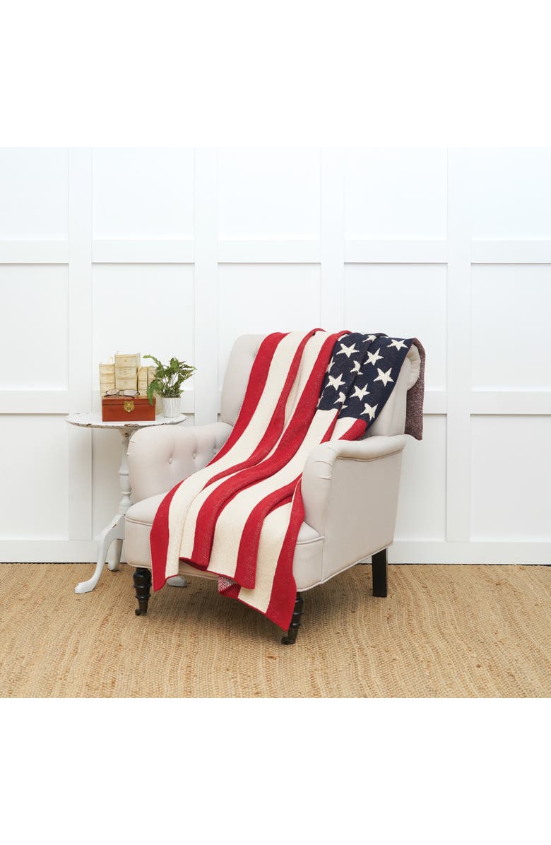 C&F Home American Flag Stars and Stripes Throw Collection, Alternate, color, Blue