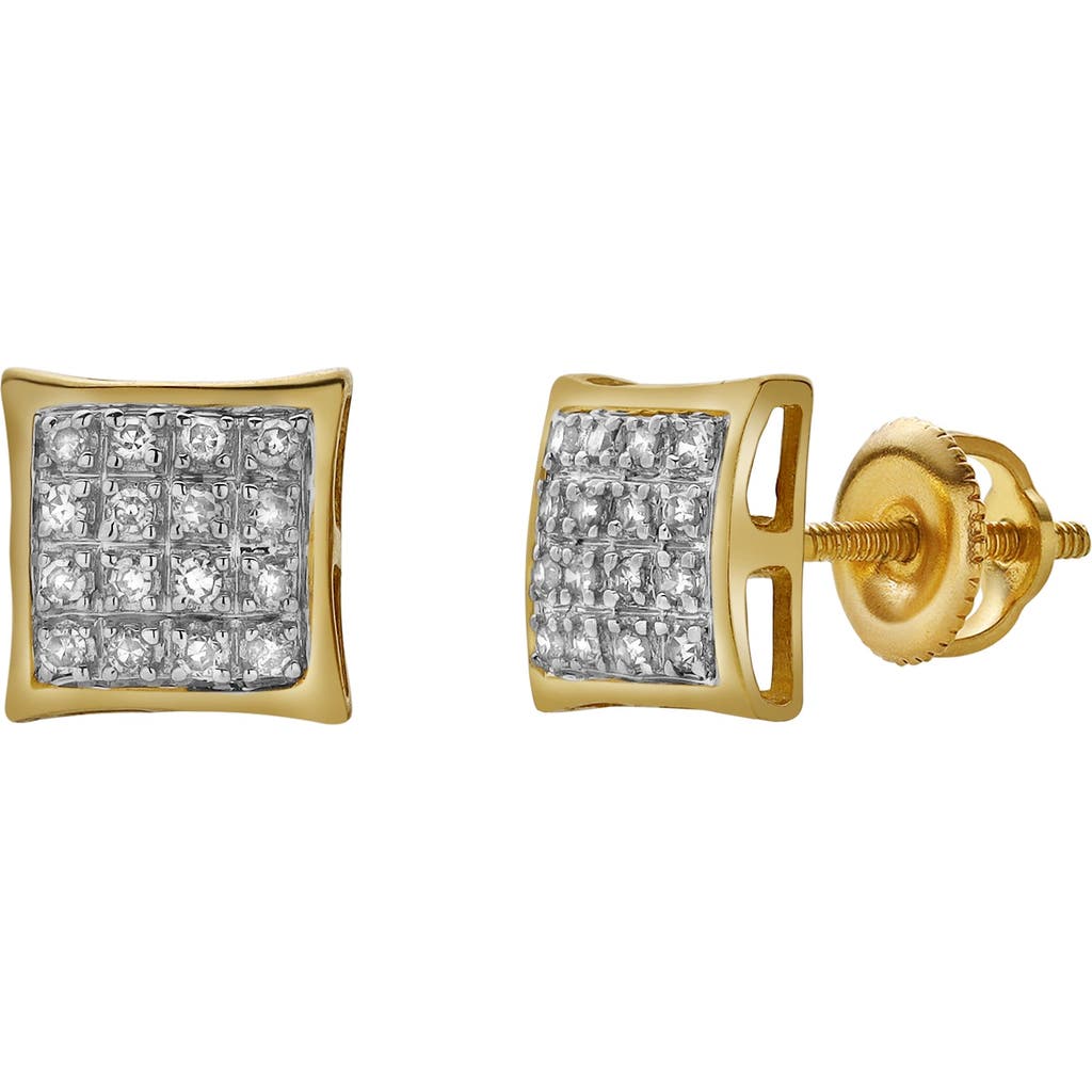 Luvmyjewelry Resplendor 10k Yellow Gold Diamond Unisex Earrings In 10k Yellow Gold