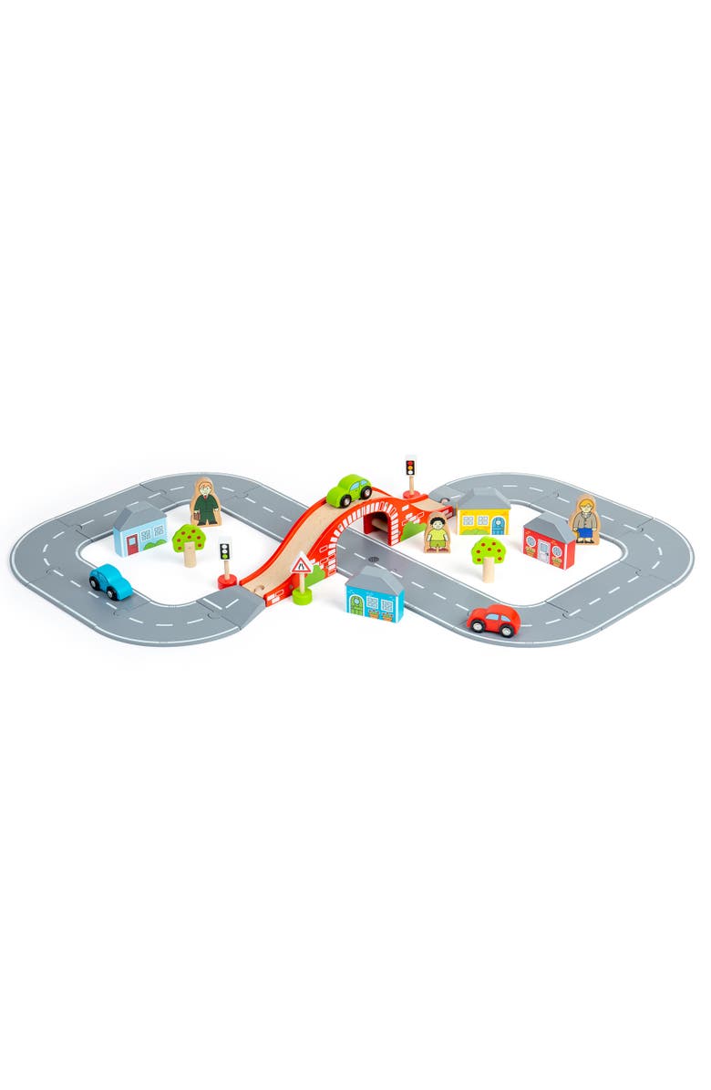 Bigjigs Rail Figure of 8 Roadway, Main, color, Grey