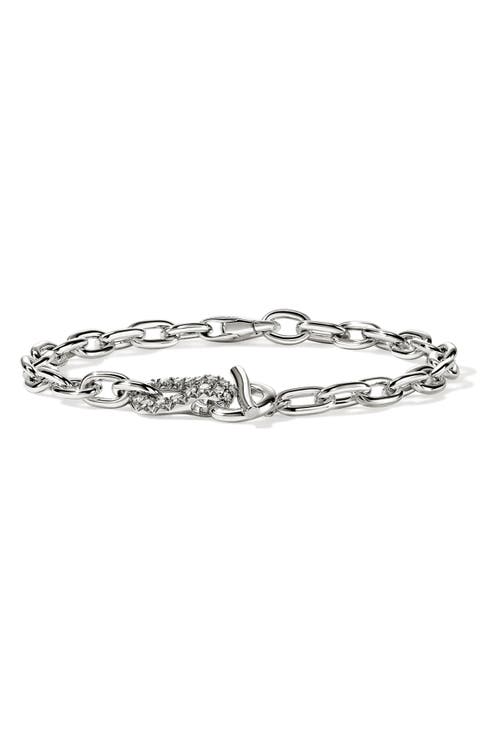 Surf Bracelet, Sterling Silver, Diamonds