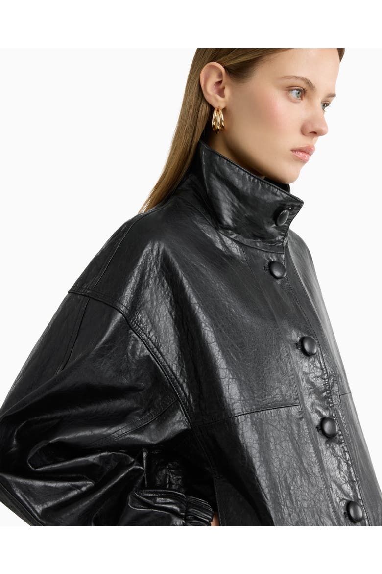 Kate leather bomber, Alternate, color, Black