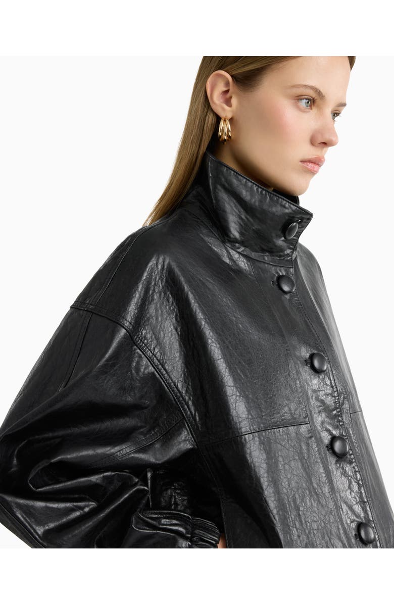 Dodiee Kate Leather Bomber, Alternate, color, Black
