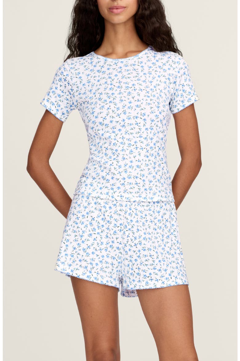 Pima Cotton Pointelle T-Shirt, Alternate, color, BLUE