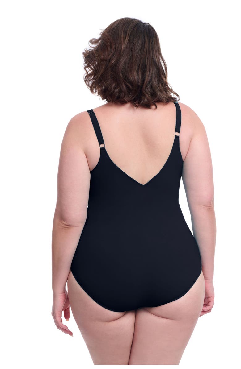 Profile by Gottex Tutti Frutti Plus Size Ruffle Surplice One Piece, Alternate, color,