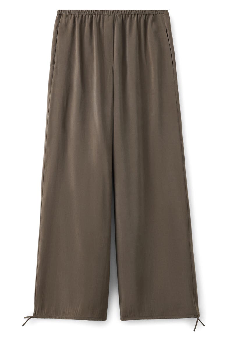 Elastic Waist Baggy Wide Leg Pants, Alternate, color, CHOCOLATE