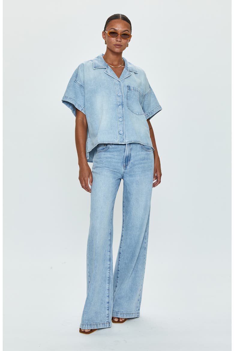 High Waist Wide Leg Jeans, Alternate, color, CHATEAU
