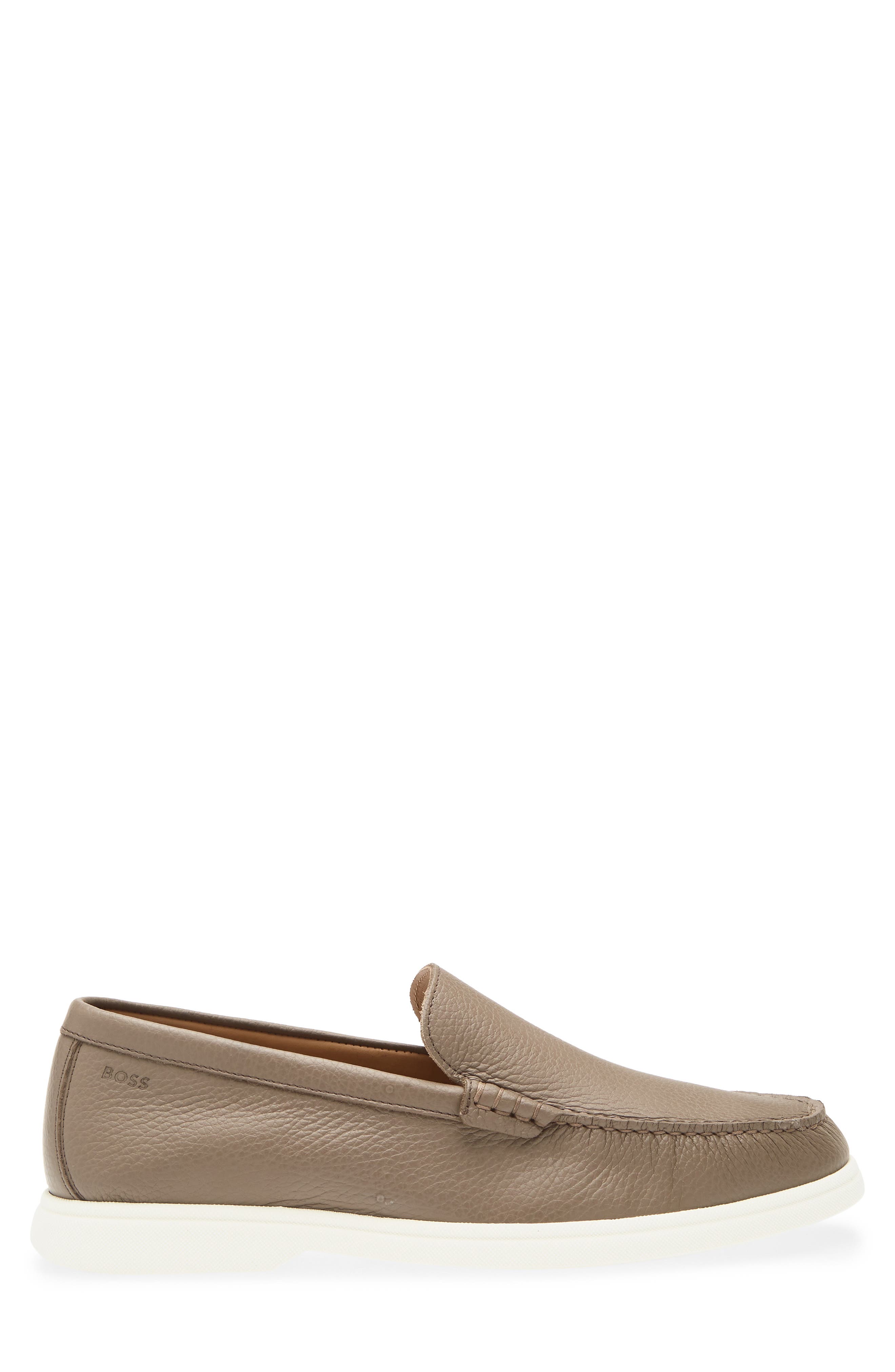 BOSS Sienne Moc Toe Loafer, Alternate, color, Medium Beige