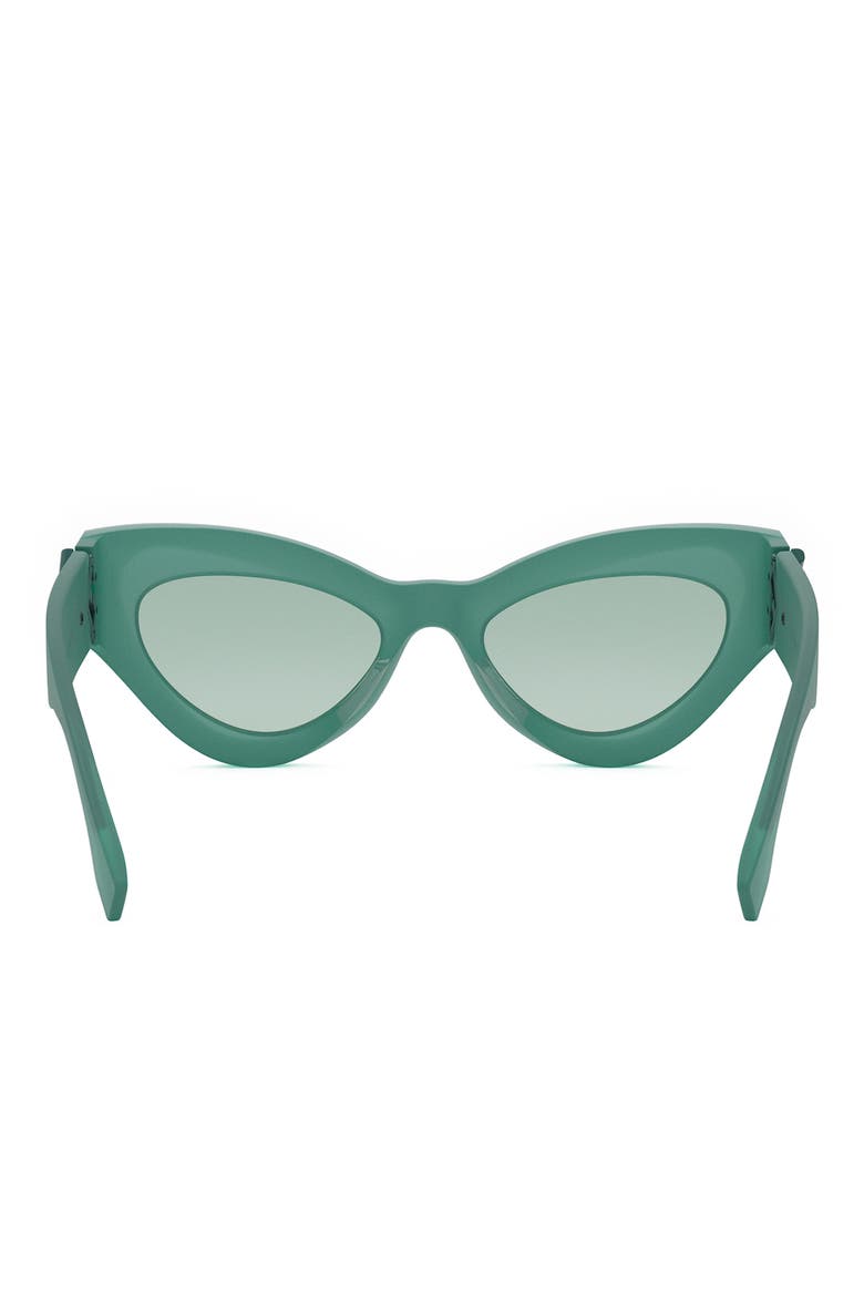 FF Diamonds 52mm Cat Eye Sunglasses, Alternate, color, LIGHT GREEN/ OTHER / GREEN