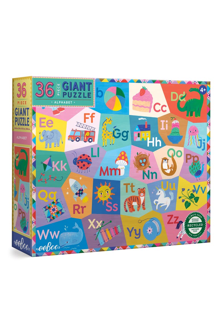Alphabet 36-Piece Giant Puzzle, Main, color, MULTI