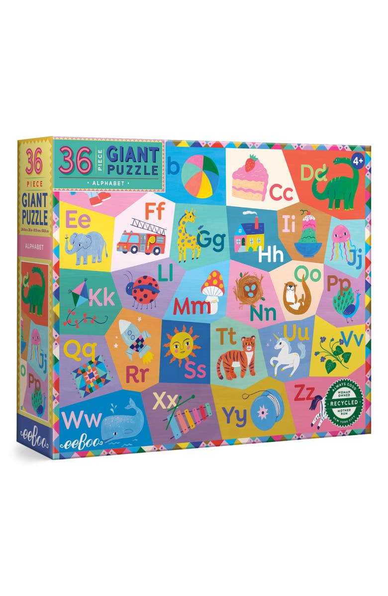 eeBoo Alphabet 36-Piece Giant Puzzle, Main, color, Multi