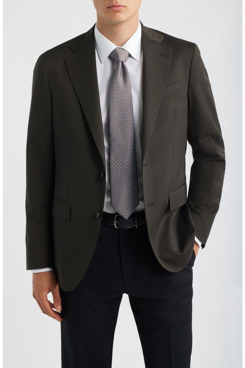 Chip Wool Twill Sport Coat, Main, color, DARK BROWN