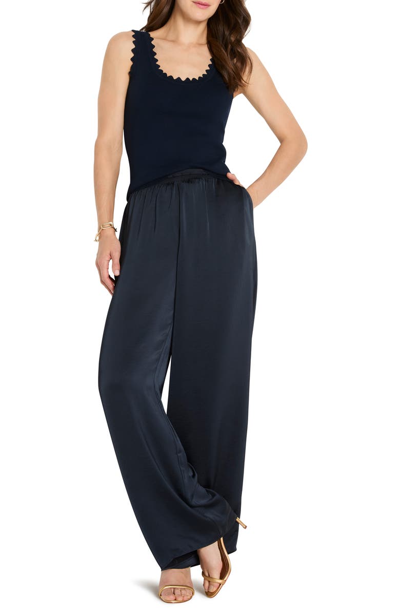 NIC+ZOE Scallop Sweater Tank, Alternate, color, Dark Indigo