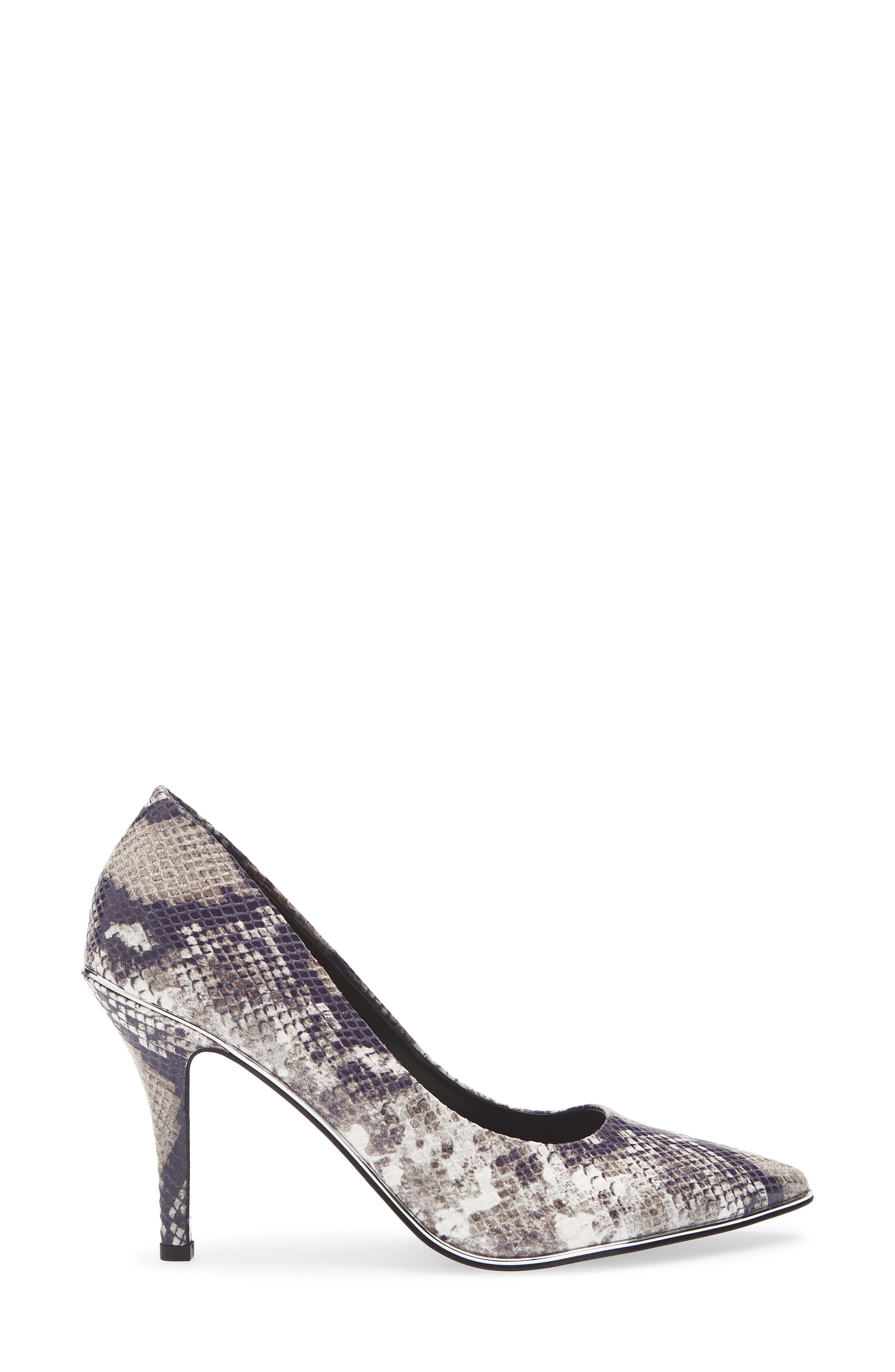 DKNY Preston Snakeskin Print Pump, Alternate, color, Morel
