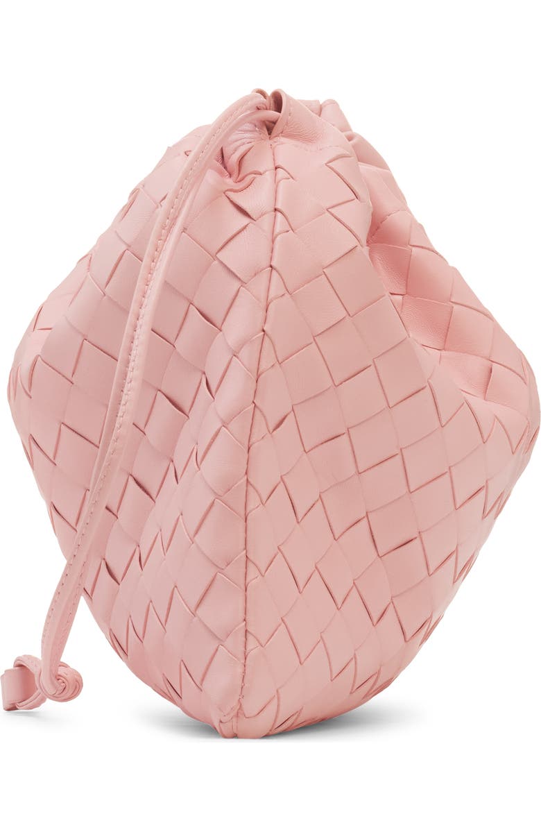 Bottega Veneta Medium Dustbag Intrecciato Leather Shoulder Bag, Alternate, color, 6858 Rose-Muse Brass