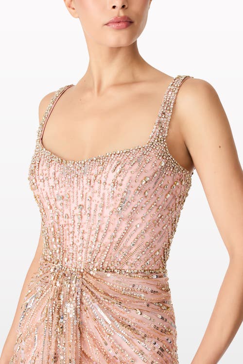 Jenny Packham Chrissy Sequin-embellished Dress In Pink