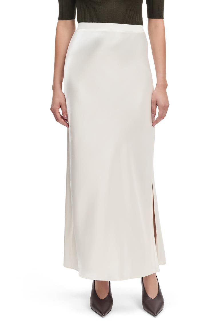 The Josie Satin Skirt, Main, color, IVORY