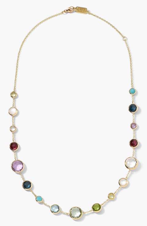 'Rock Candy - Lollipop' 18k Gold Station Necklace