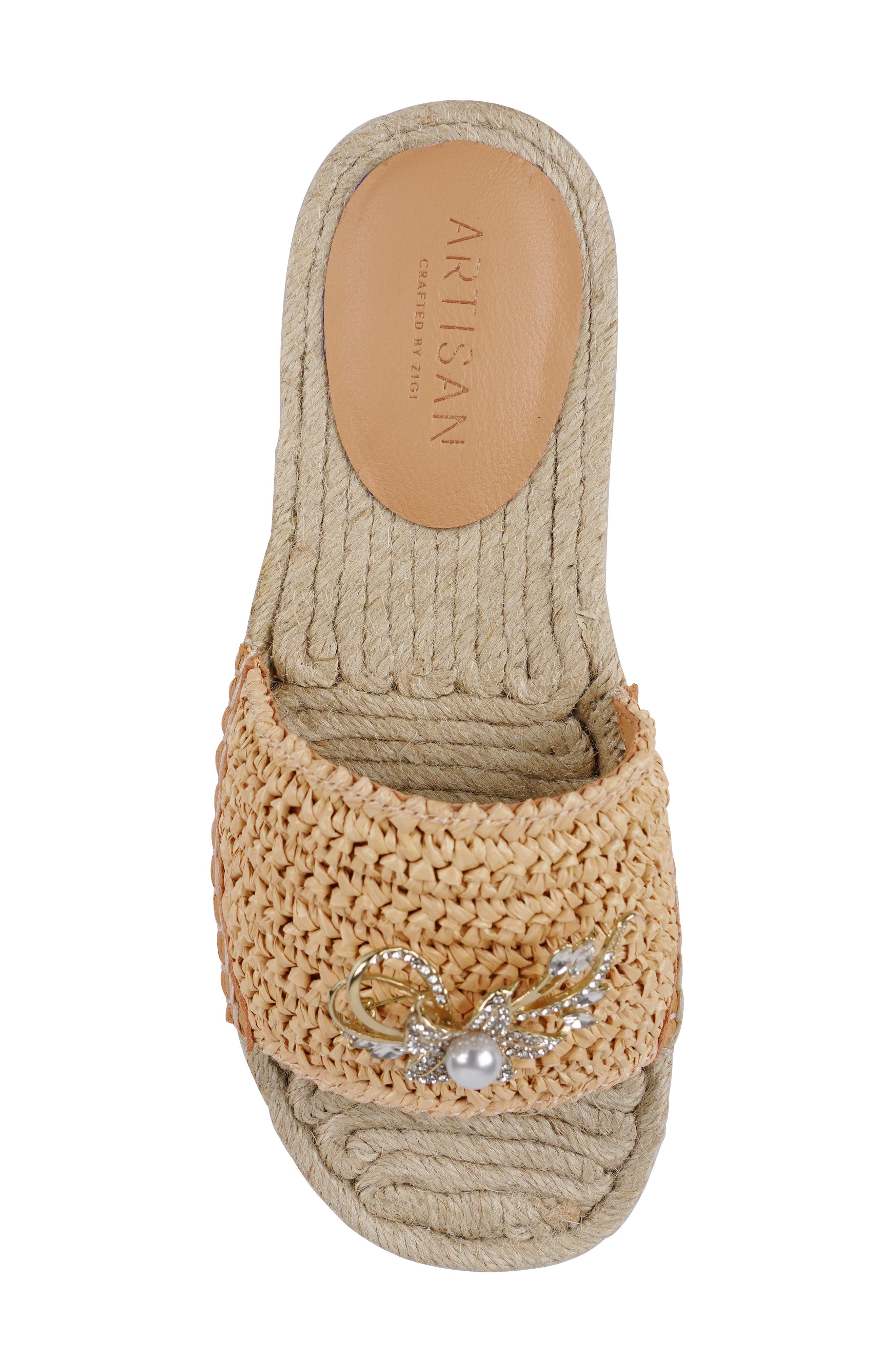Artisan Crafted By Zigi Lariana Slide Sandal, Alternate, color, Natural Flower