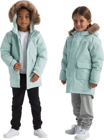 The North Face Kids Arctic Waterproof 550 Fill Power Down Parka with Faux Fur Trim Nordstrom