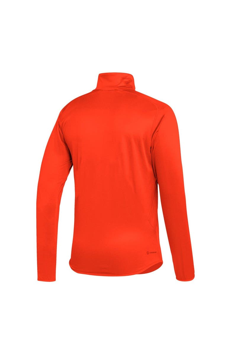 adidas Men's adidas Orange Miami Hurricanes 2023 Sideline AEROREADY Half-Zip Top, Alternate, color, Orange
