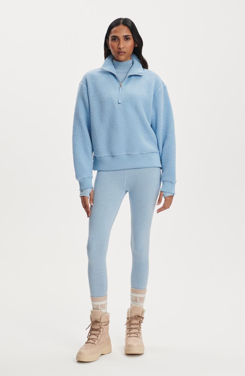 Varley Jaylin High Pile Fleece Half-Zip Pullover, Alternate, color, Glacier Blue