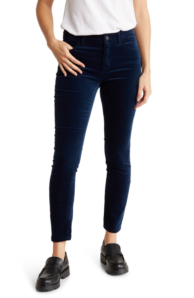 Current/Elliott The Stiletto Skinny Velvet Pants, Main, color,