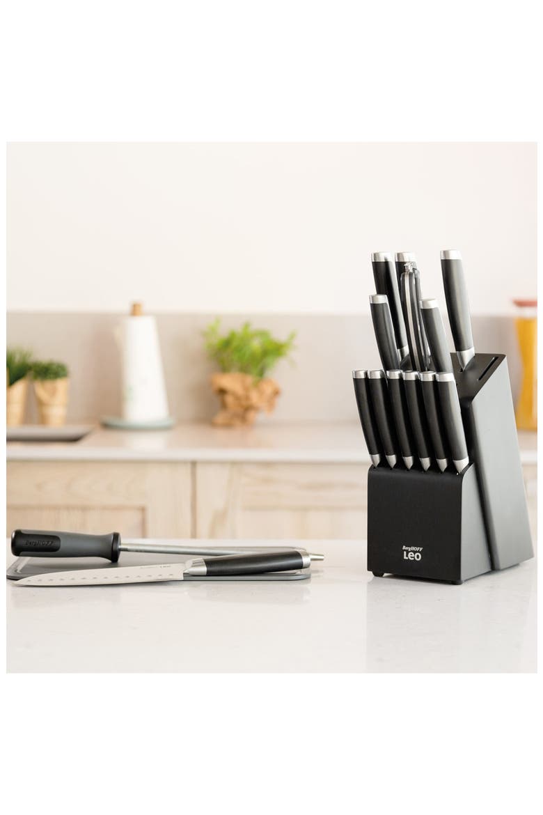 Leo Graphite Santoku Knife, Alternate, color, BLACK