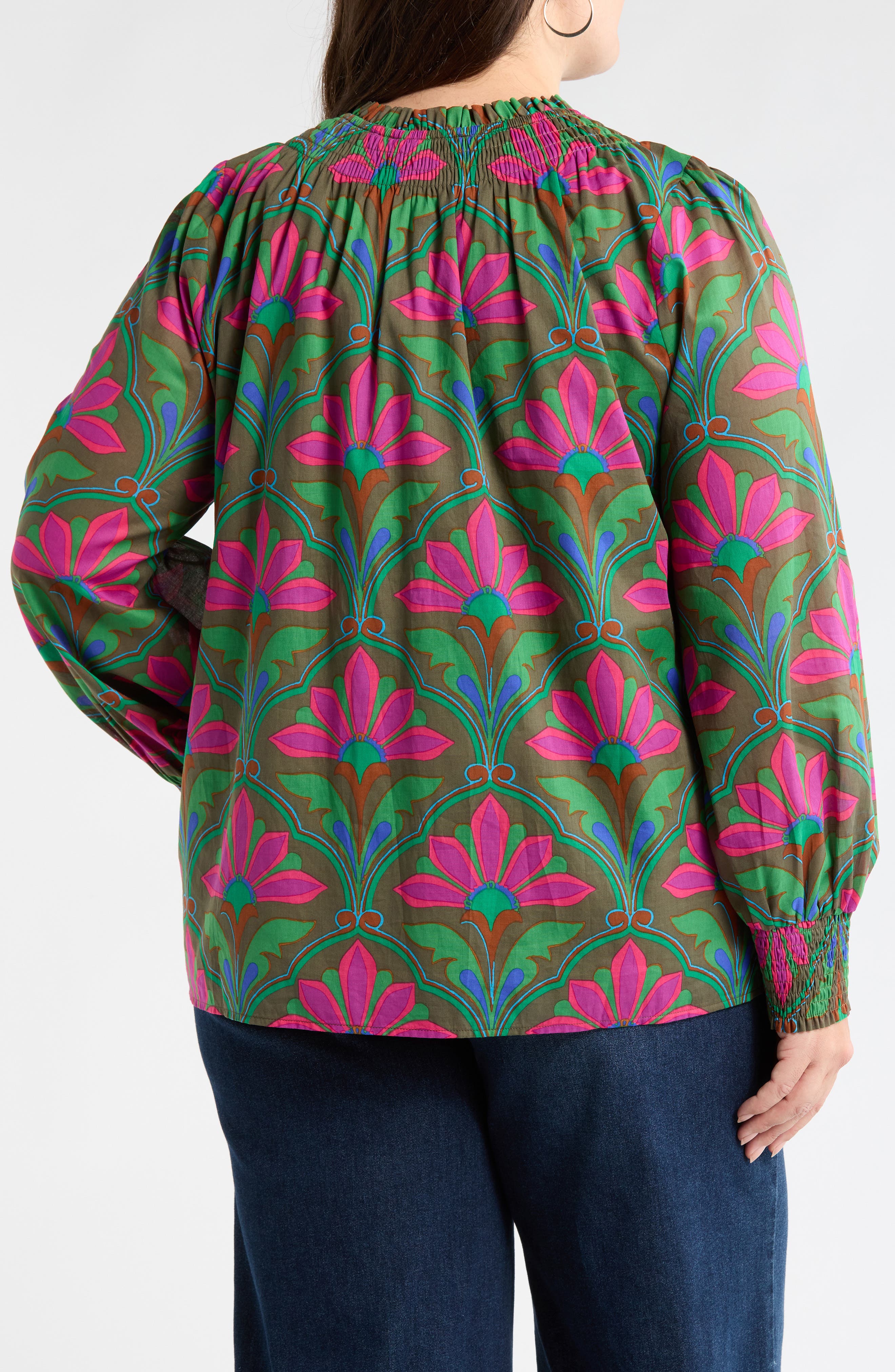Evanna Floral Noehmi Smocked Top - image 2