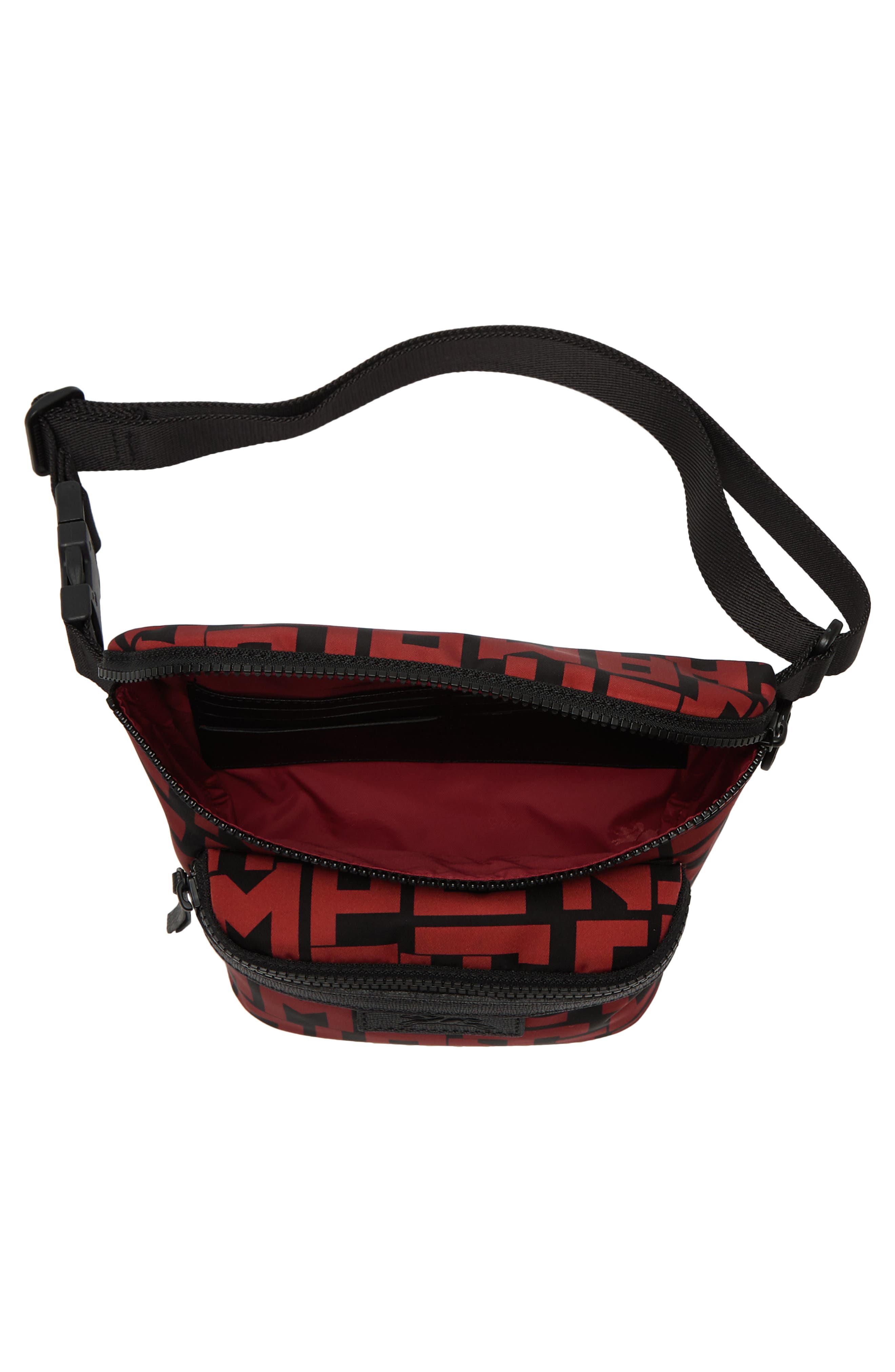 Longchamp Le Pliage Belt Bag, Alternate, color, Blk/Brick