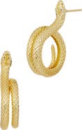 SAVVY CIE JEWELS Snake Stud Earrings
