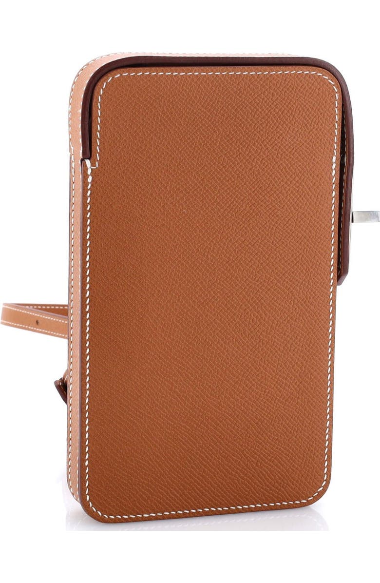 Pre-Owned Hermes Hac a Box Phone Case Epsom, Alternate, color, Gold