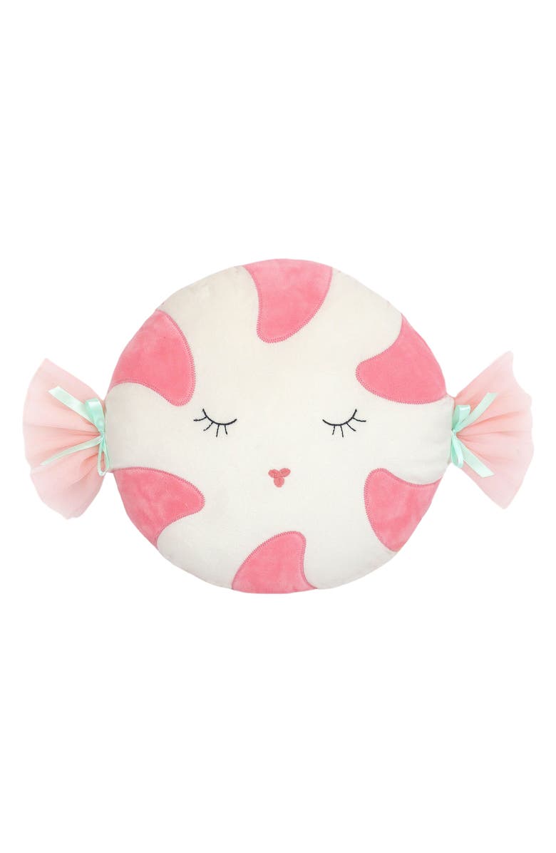 MON AMI Peppermint Candy Pillow, Main, color, 