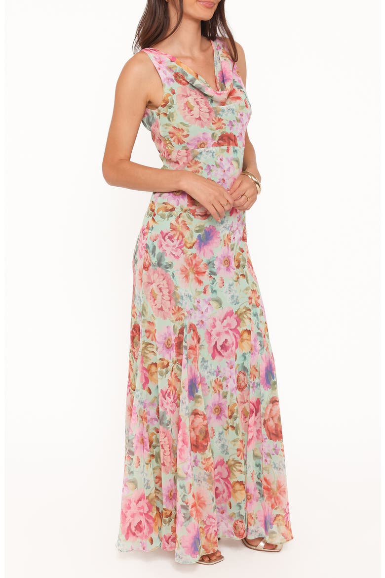 Yovana Floral Maxi Dress, Alternate, color, OPAL BLOOM