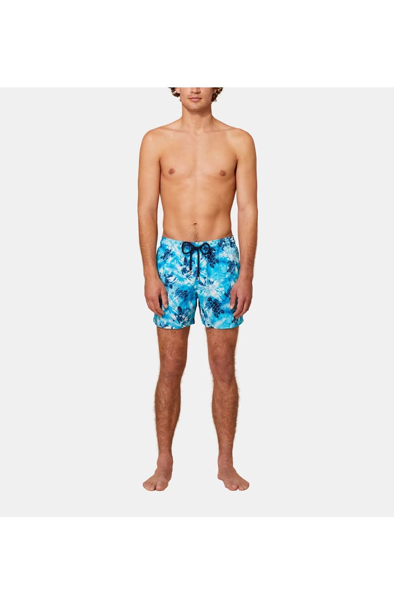 Vilebrequin Men's Starlettes & Turtles Tie & Dye Stretch Swim Trunks, Main, color, 