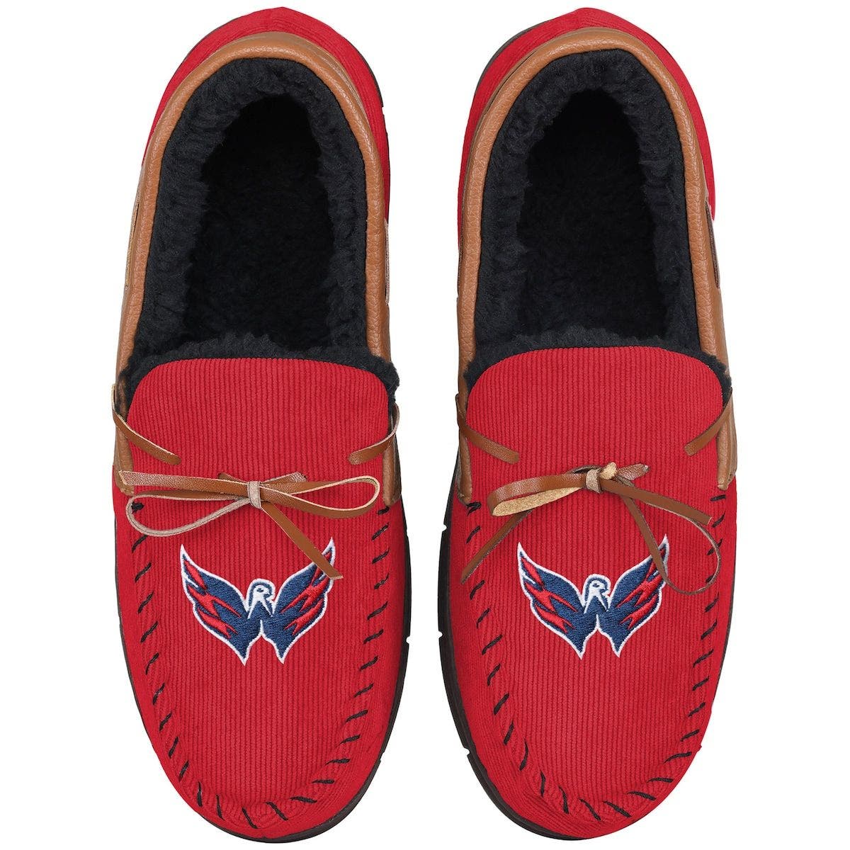 FOCO Men's FOCO Washington Capitals Corduroy Moccasin Slippers, Main, color, 