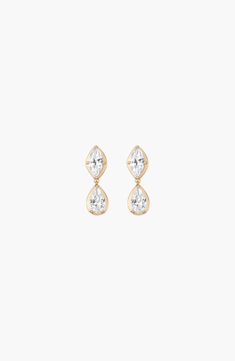 Georgian Toi et Moi Drop Earrings