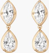 Aurate New York Georgian Toi et Moi Drop Earrings