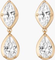 Aurate New York Georgian Toi et Moi Drop Earrings