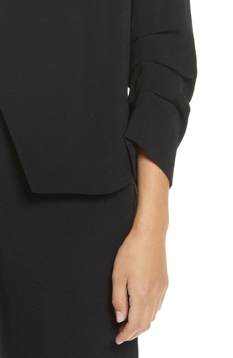 Halogen<sup>®</sup> Open Ruched Sleeve Crepe Blazer, Alternate, color, 