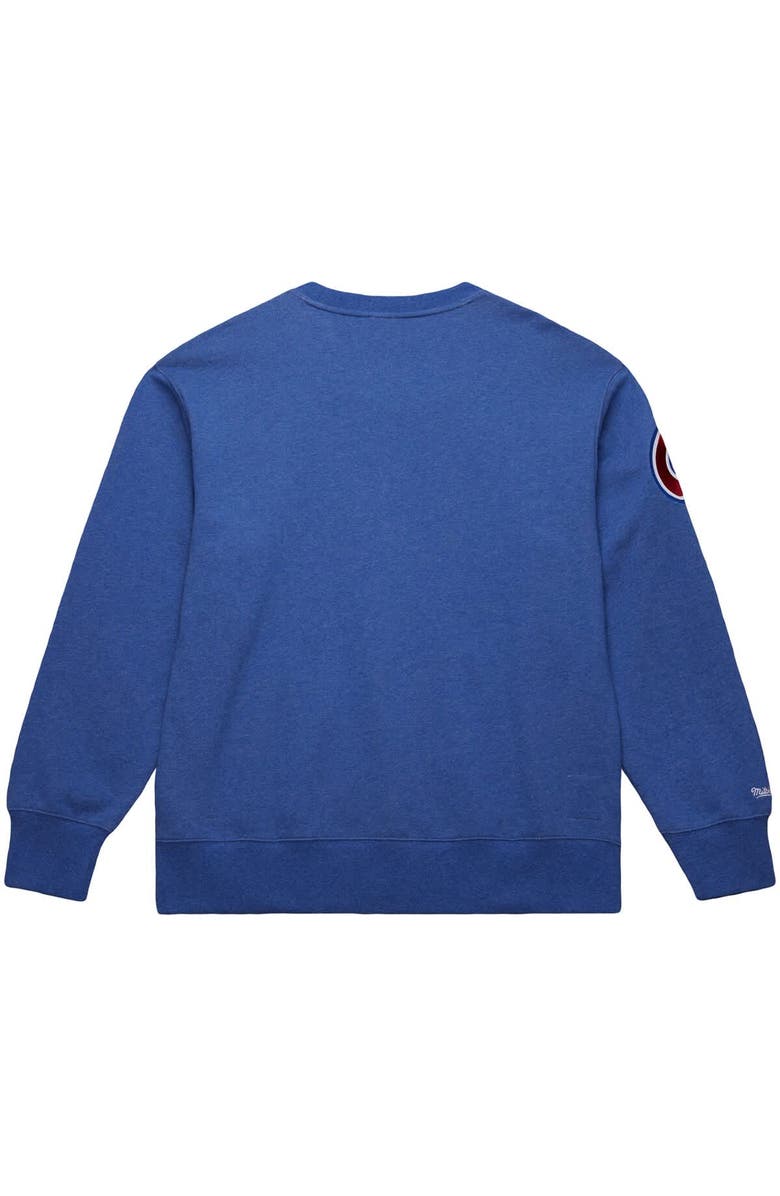 Mitchell & Ness Men's Mitchell & Ness Hank Aaron Royal Atlanta Braves Legends Collection Vintage Logo Fleece Name & Number Pullover Sweatshirt, Alternate, color,