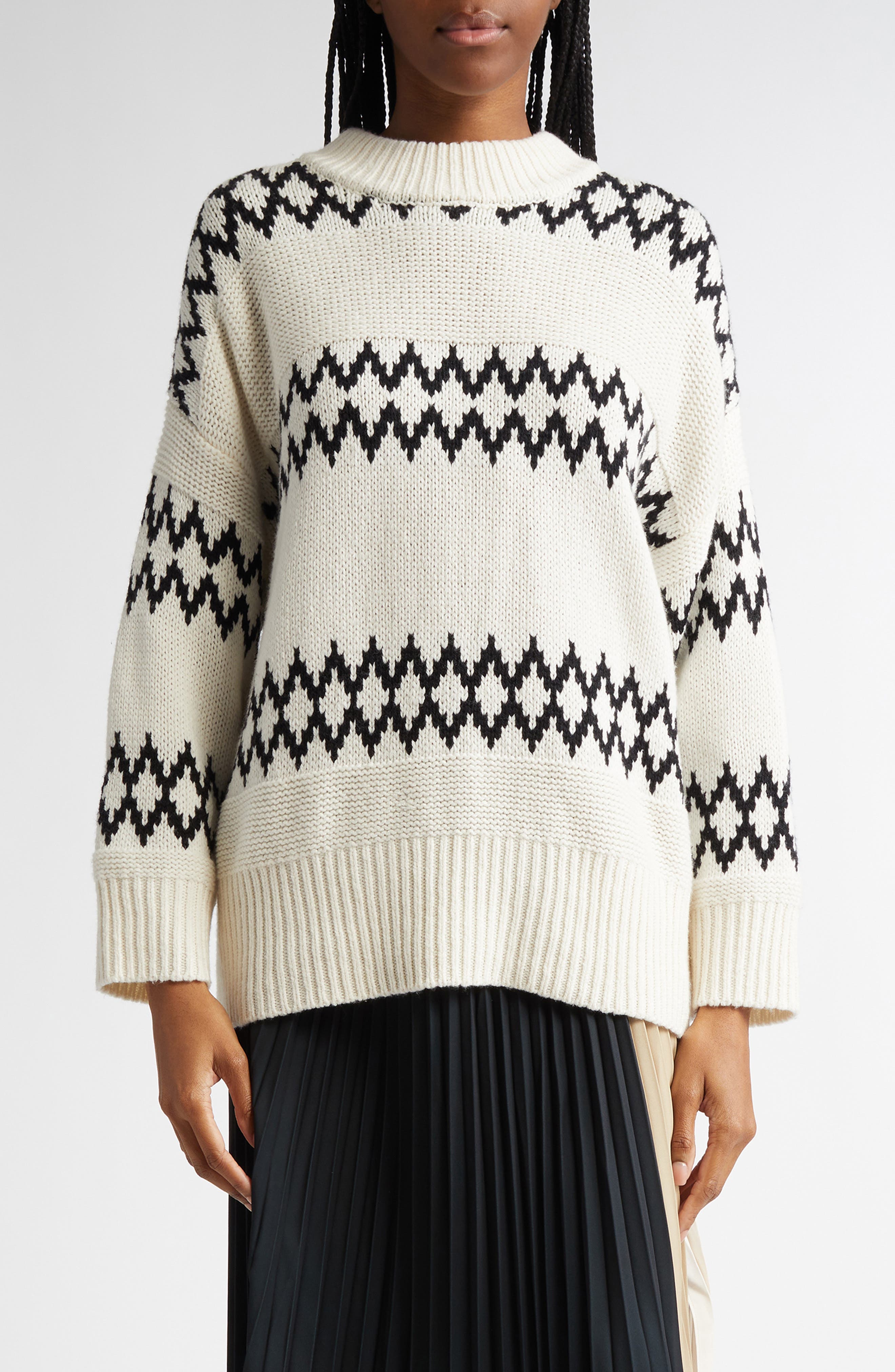 Reiss Ivy Wool Blend Fair Isle Sweater