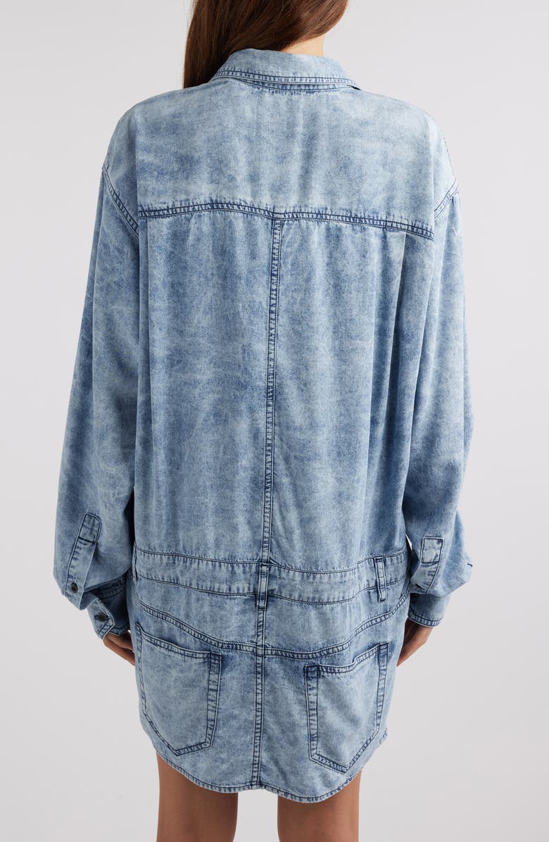 Isabel Marant Étoile Palvina Long Sleeve Denim Shirtdress, Alternate, color,