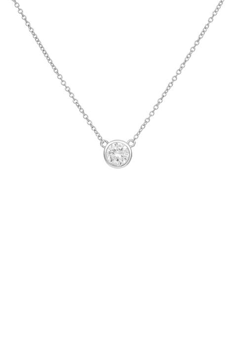Tate Bezel Crystal Pendant Necklace