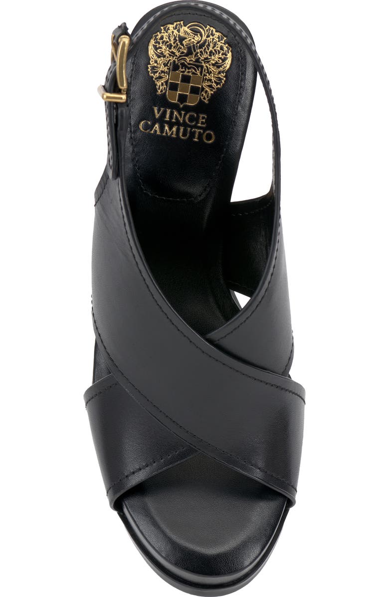 Vince Camuto Chlea Slingback Platform Sandal, Alternate, color, Black Smooth Vachetta Leather