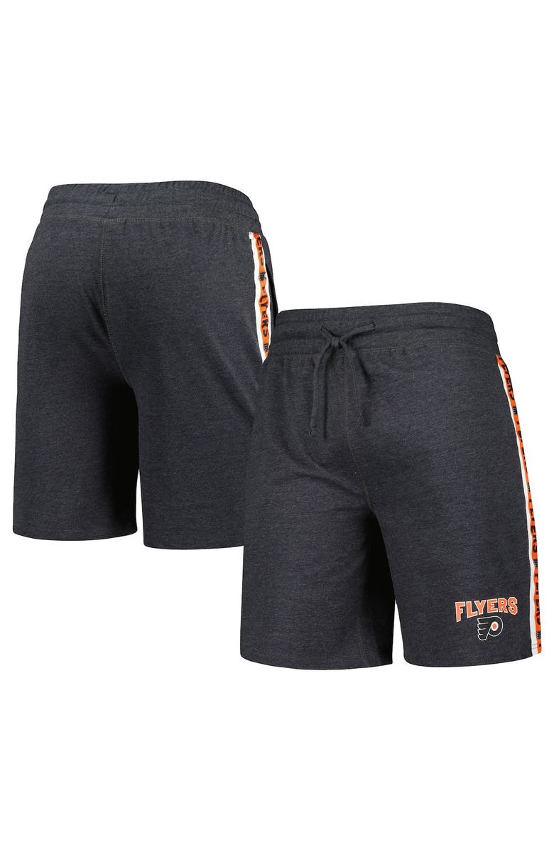 CONCEPTS SPORT Men's Concepts Sport Charcoal Philadelphia Flyers Team Stripe Shorts, Main, color,