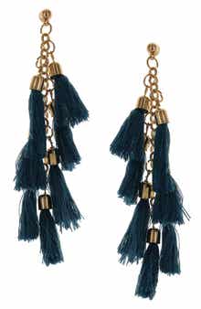 OLIVIA WELLES Tassel Drop Earrings
